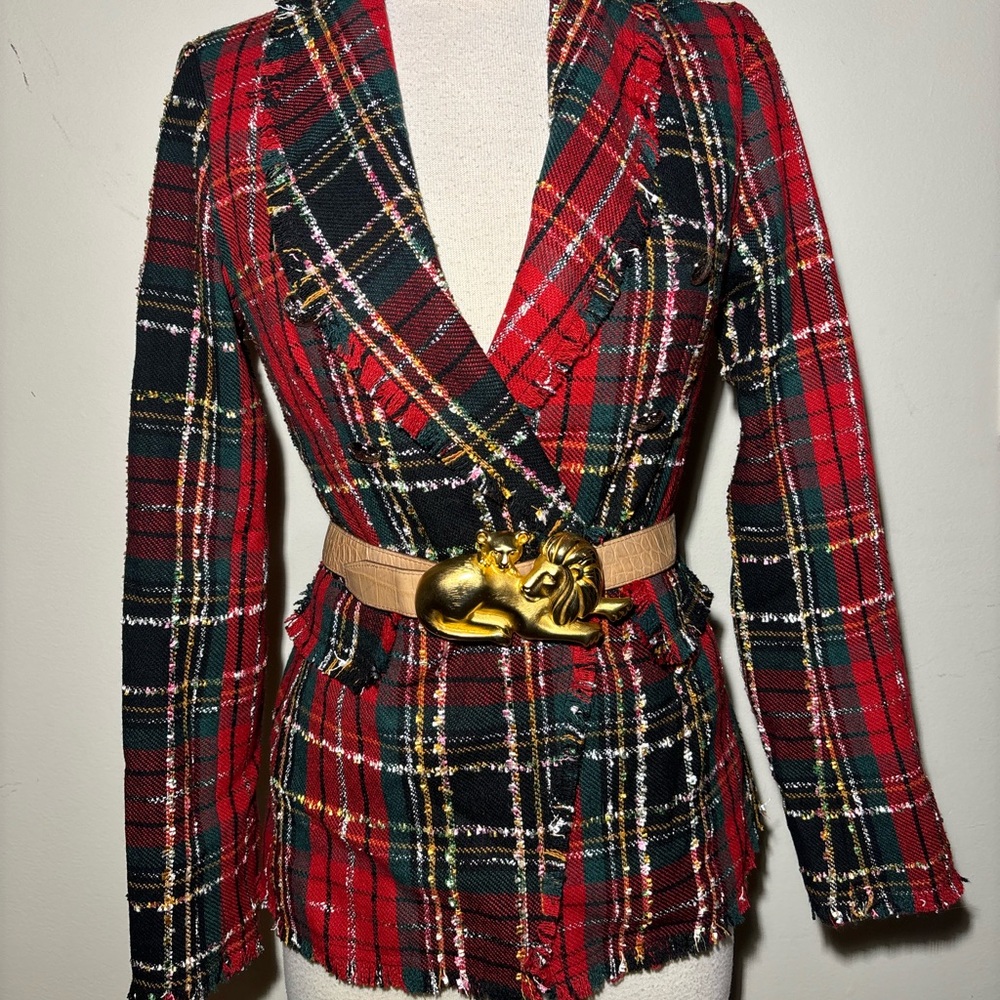 Red Plaid Blazer